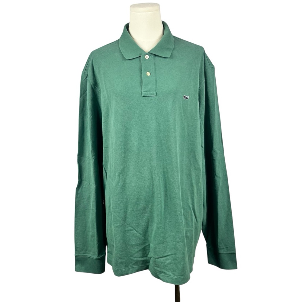 Vineyard Vines Green Long Sleeve Polo Shirt.
